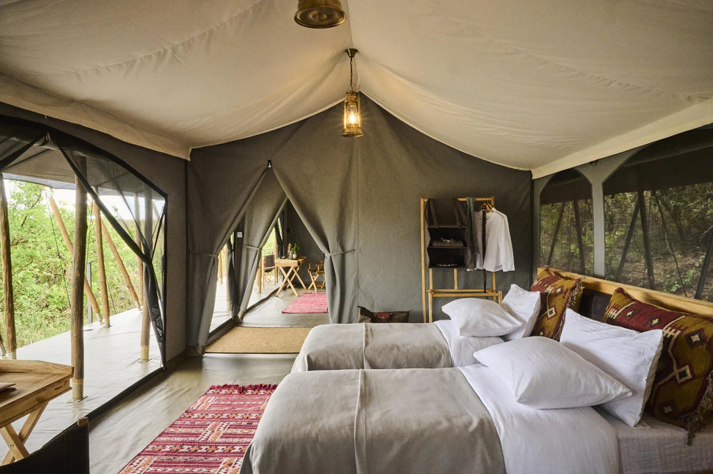 Family Tent - Twin room at Basecamp Wilderness, Mara Naboisho Conservancy, Kenya.