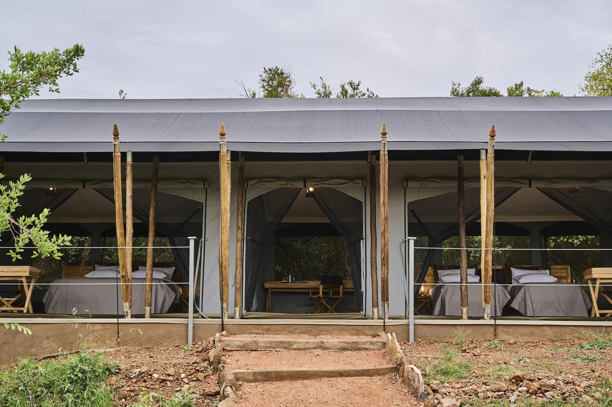 Family Tent - Exterior at Basecamp Wilderness, Mara Naboisho Conservancy, Kenya.