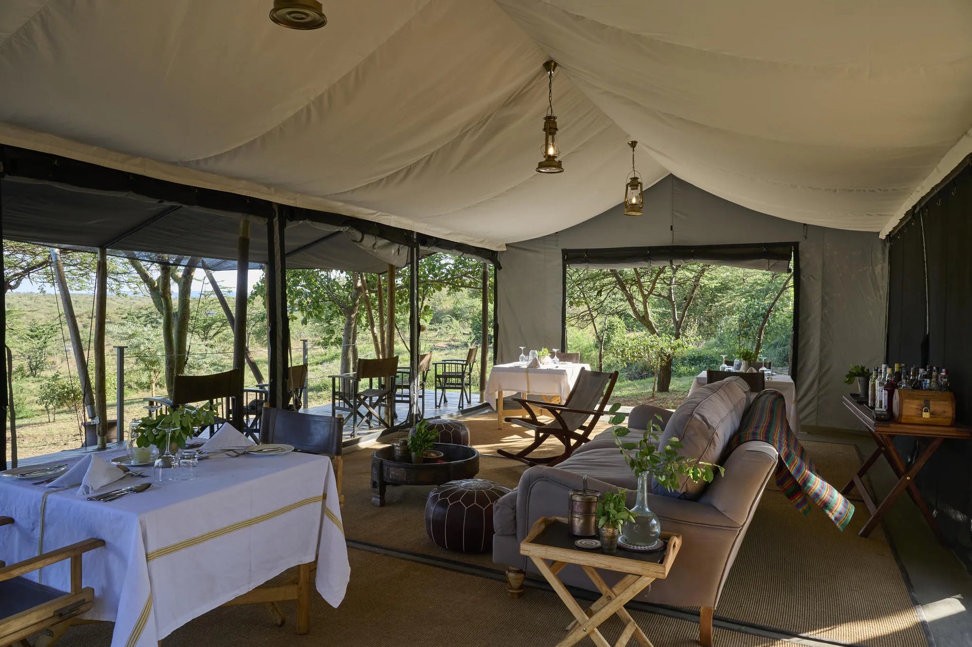 Lounge Tent at Basecamp Wilderness, Mara Naboisho Conservancy, Kenya.