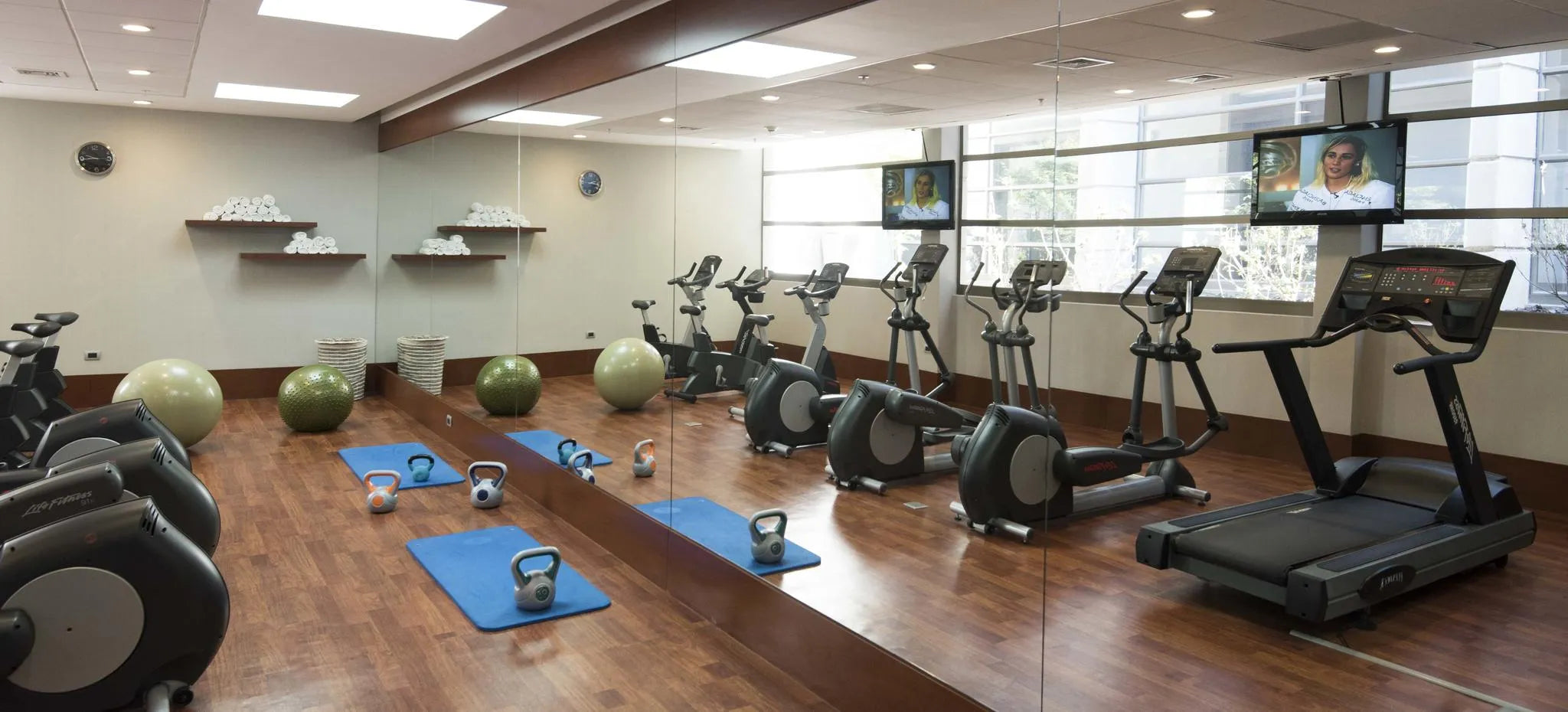 Gym at Holiday Inn Santiago Airport Terminal, Santiago, Chile.
