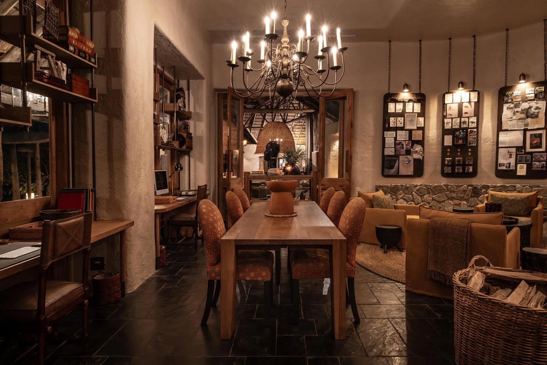 Conservation Room at Singita Ebony Lodge, Sabi Sand Nature Reserve, South Africa.