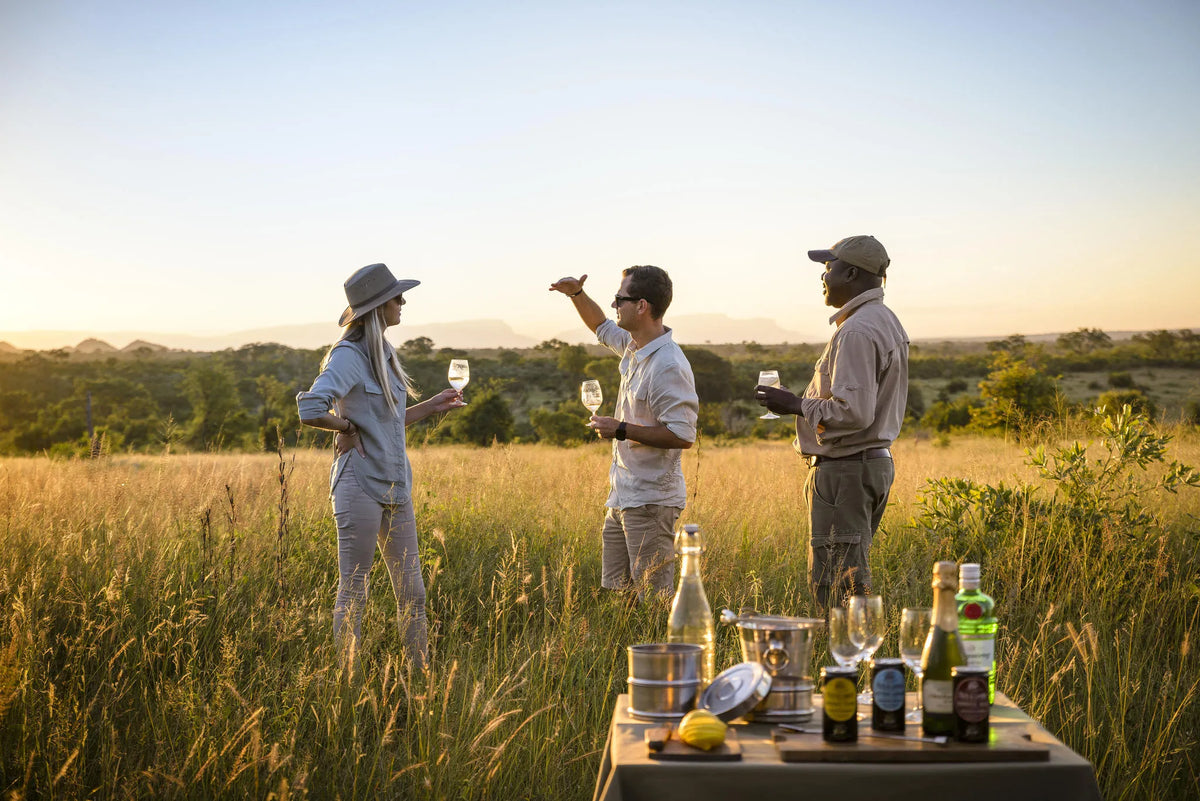 Singita Sabi Sand Sundowner Stop at Singita Ebony Lodge, Sabi Sand Nature Reserve, South Africa.