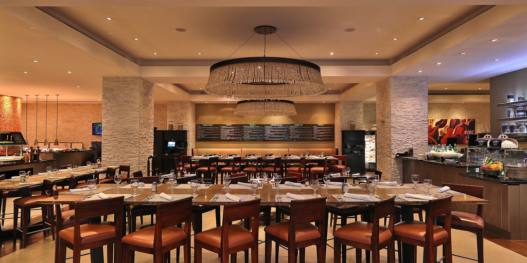 Inside the hotel restaurant