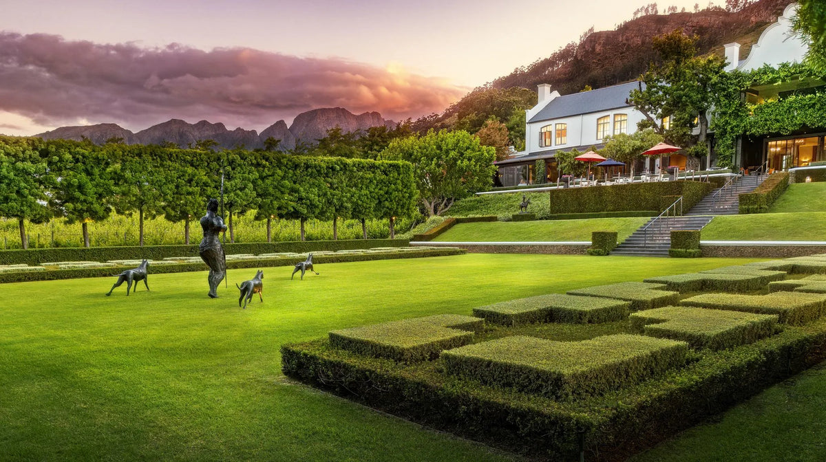 Leeu Estates Façade at Leeu Estates, Franschhoek, South Africa.