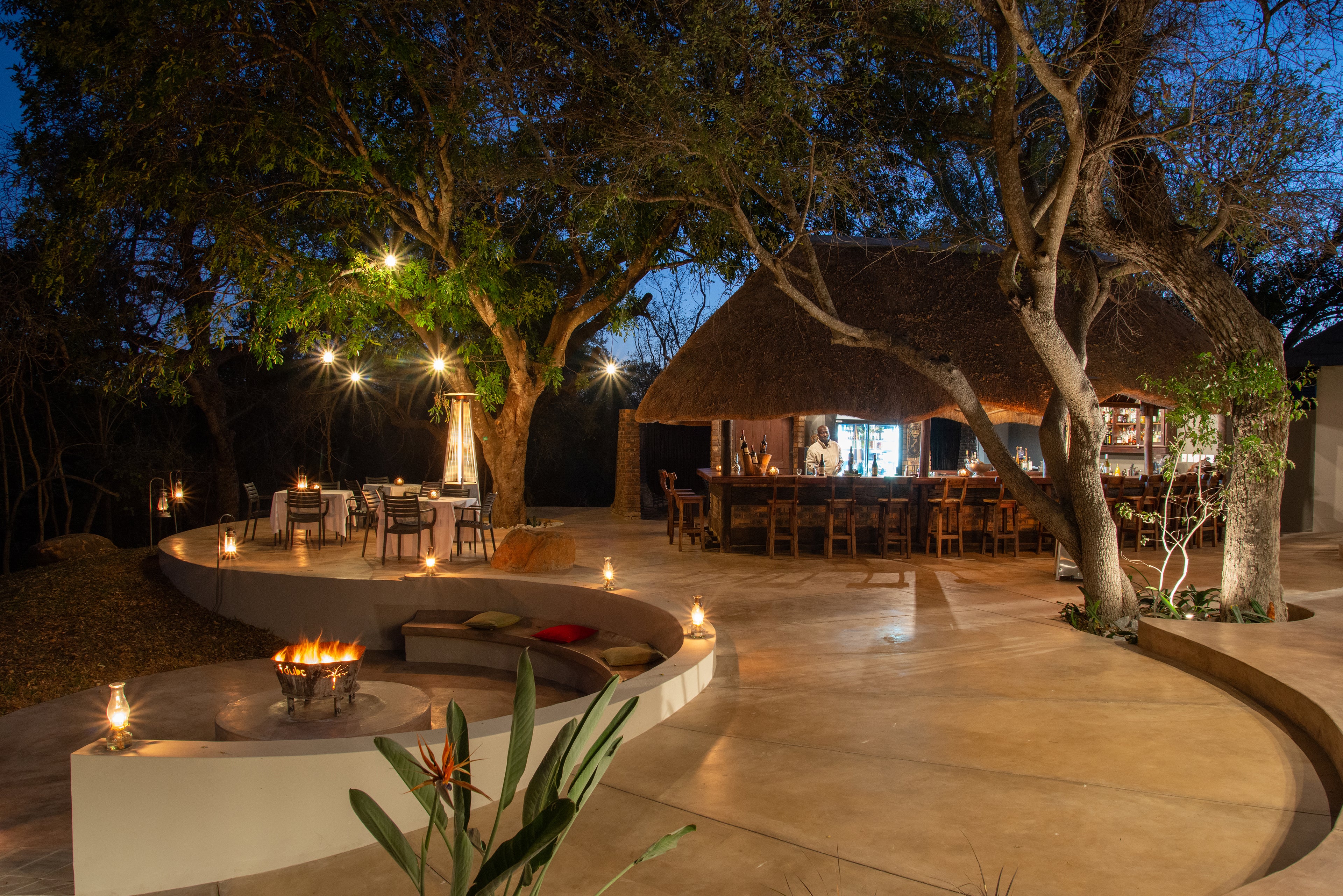 Bar and patio