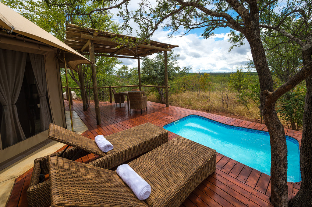 The Elephant Camp plunge pool at suite