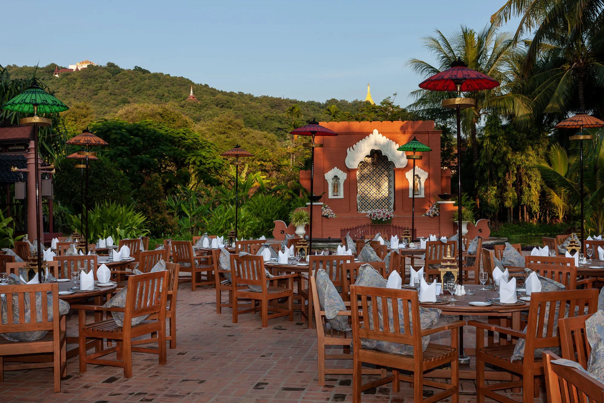 Restaurants at Mercure Mandalay Hill Resort, Mandalay, Myanmar.