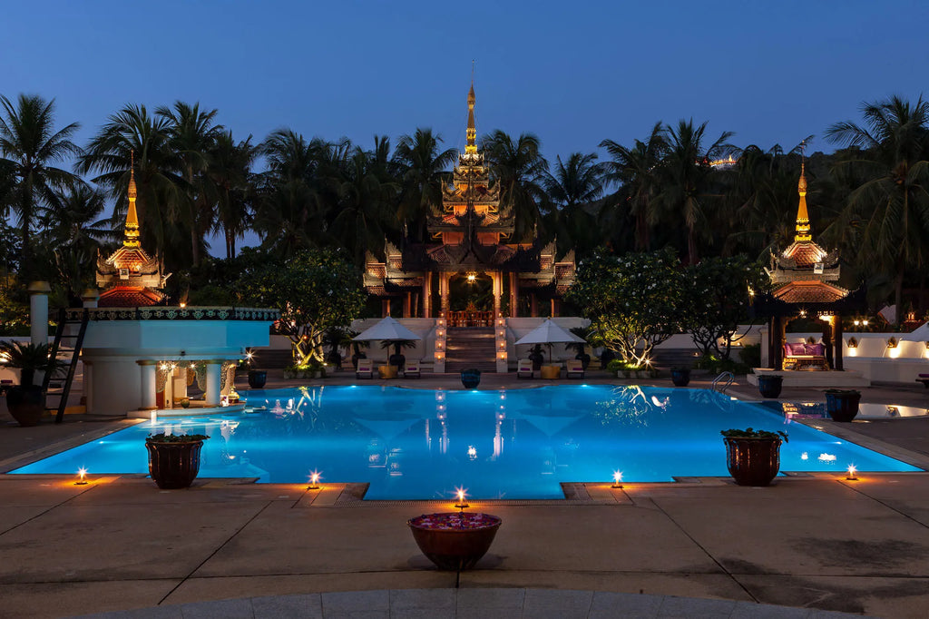Pool at Mercure Mandalay Hill Resort, Mandalay, Myanmar.