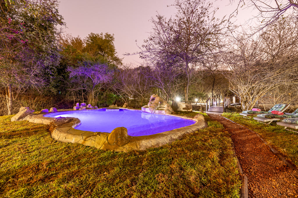 Swimming pool in the evening