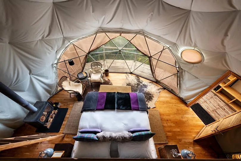The Highlands - Dome Tent Interior at The Highlands, Ngorongoro Crater, Tanzania.
