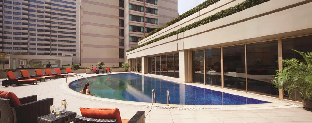 Fitness Center - Outdoor Pool at The Portman Ritz-Carlton Shanghai, Shanghai, China.