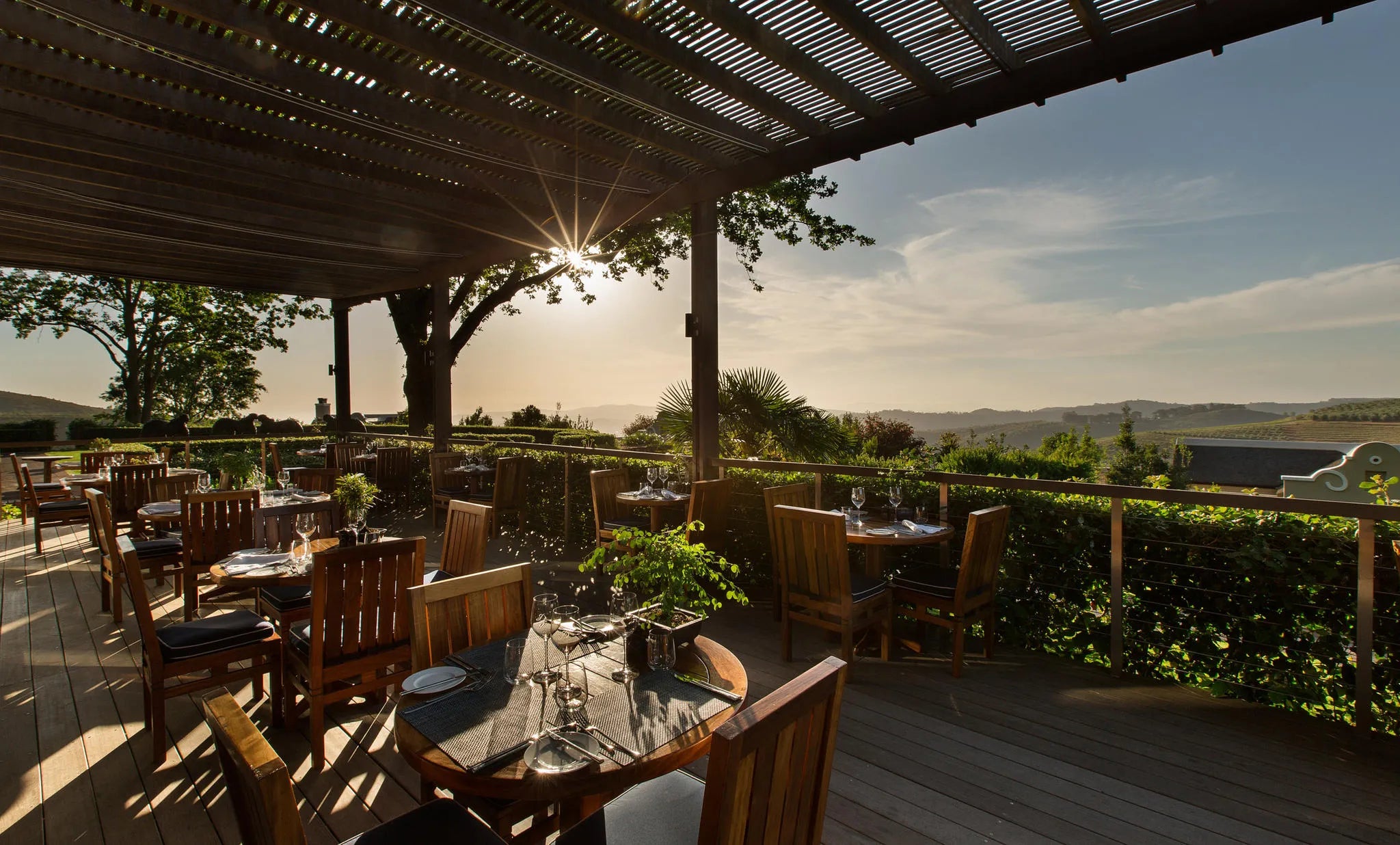 Indochine Restaurant at Delaire Graff Wine Estate, Stellenbosch, South Africa.