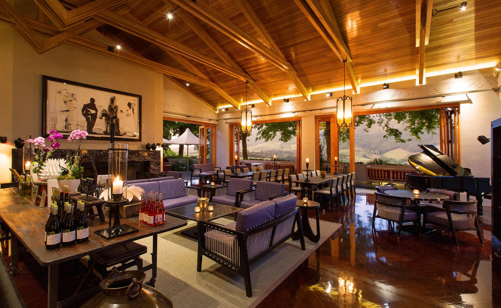 The Wine Lounge at Delaire Graff Wine Estate, Stellenbosch, South Africa.
