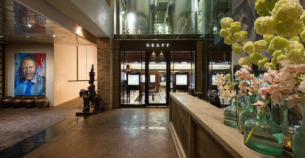 The Graff Diamonds Boutique at Delaire Graff Wine Estate, Stellenbosch, South Africa.