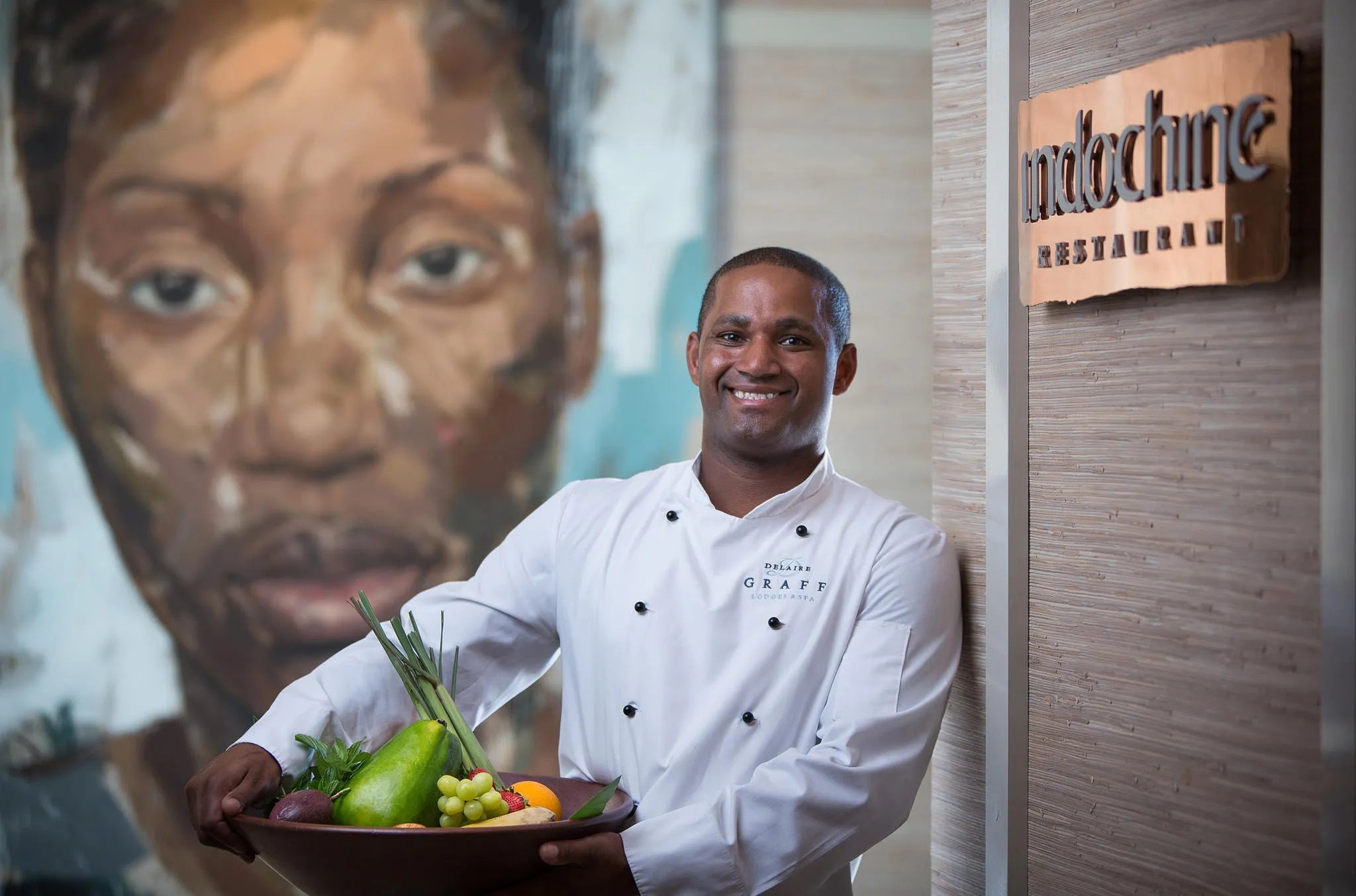 Head Chef Virgil Kahn at Delaire Graff Wine Estate, Stellenbosch, South Africa.