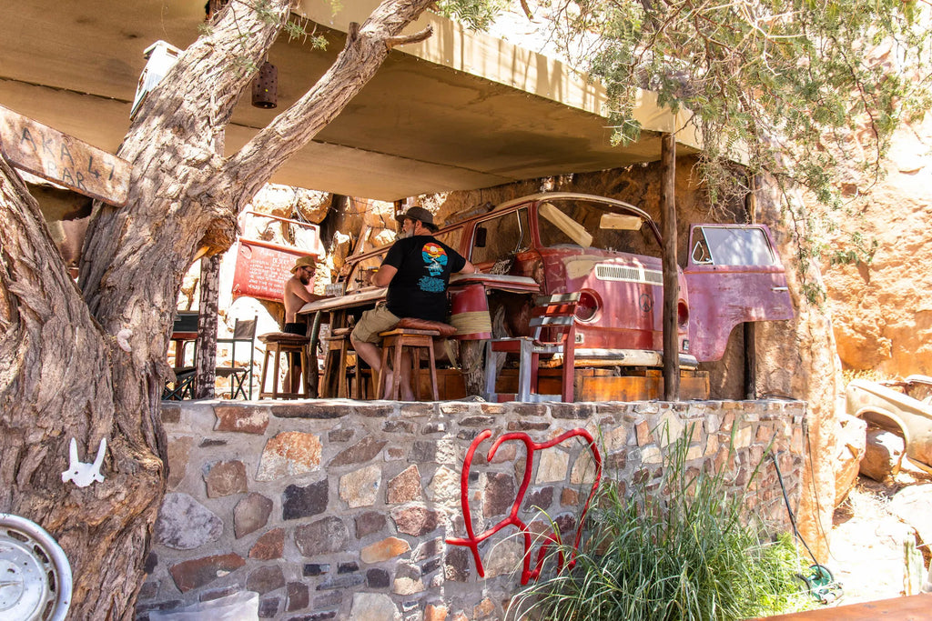 The bar at Madisa Camp, Twyfelfontein, Namibia.
