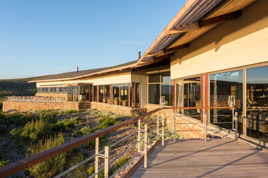 Forest Lodge Outside Decks at Grootbos Private Nature Reserve Forest Lodge, De Kelders, South Africa.