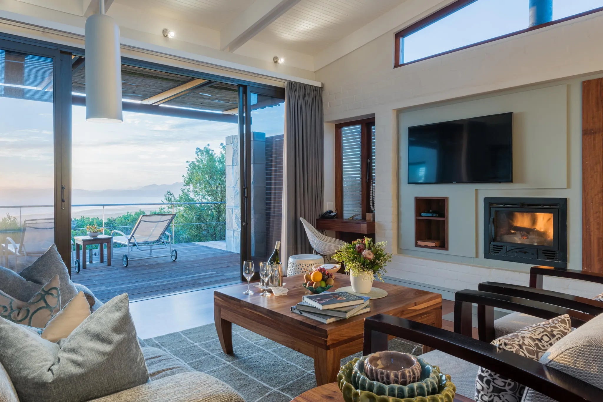 Suite Lounge at Grootbos Private Nature Reserve Forest Lodge, De Kelders, South Africa.