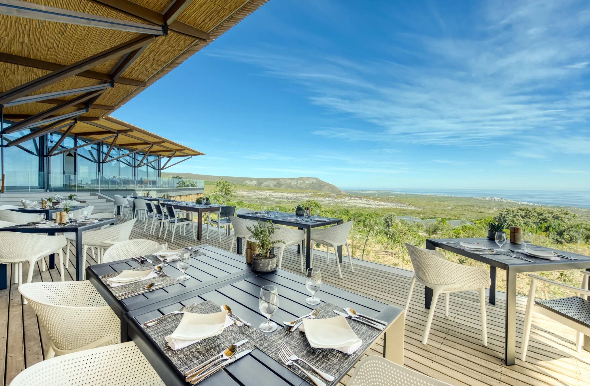 Garden Lodge Outside Deck at Grootbos Private Nature Reserve Garden Lodge, De Kelders, South Africa.