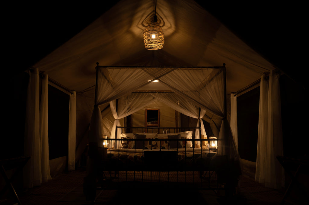 IMC Double Tent at Night