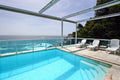 Inviting private pool with an ocean view