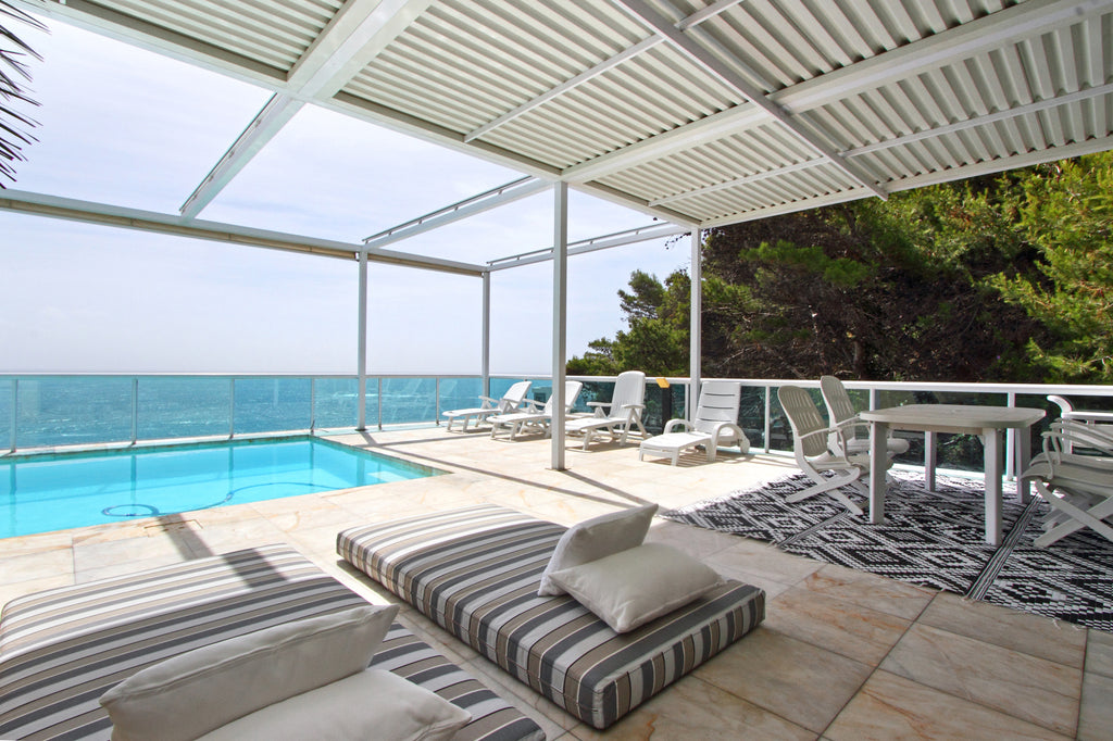 Soak up the sun on the private sun loungers