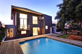 Private swimming pool in the back garden