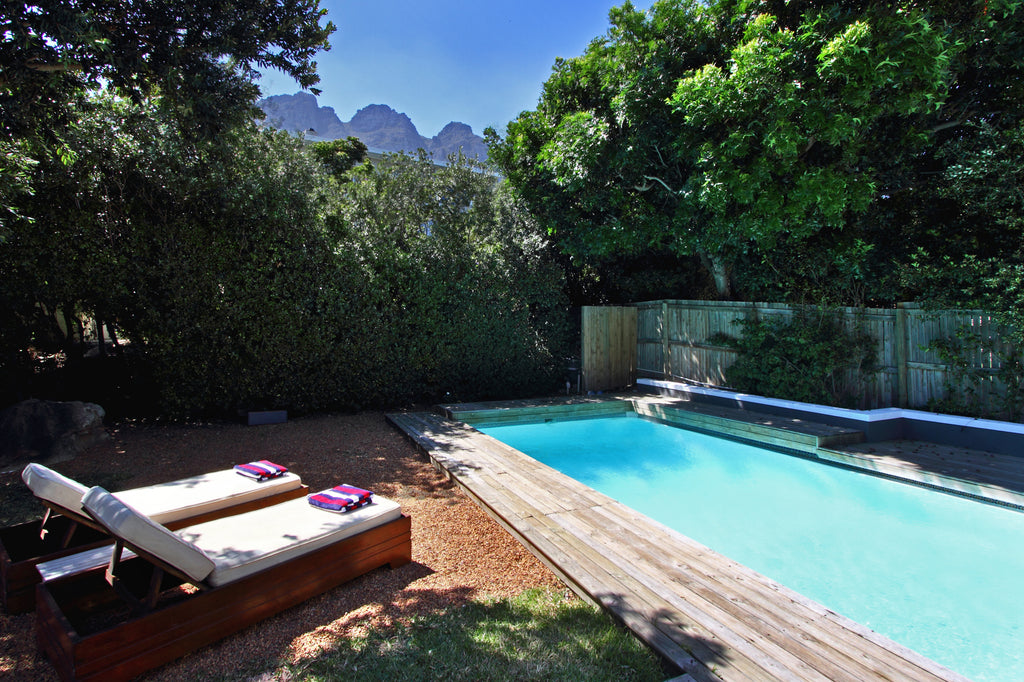 Laze on the private sun loungers