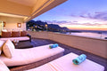 Private sun loungers with a view of the ocean