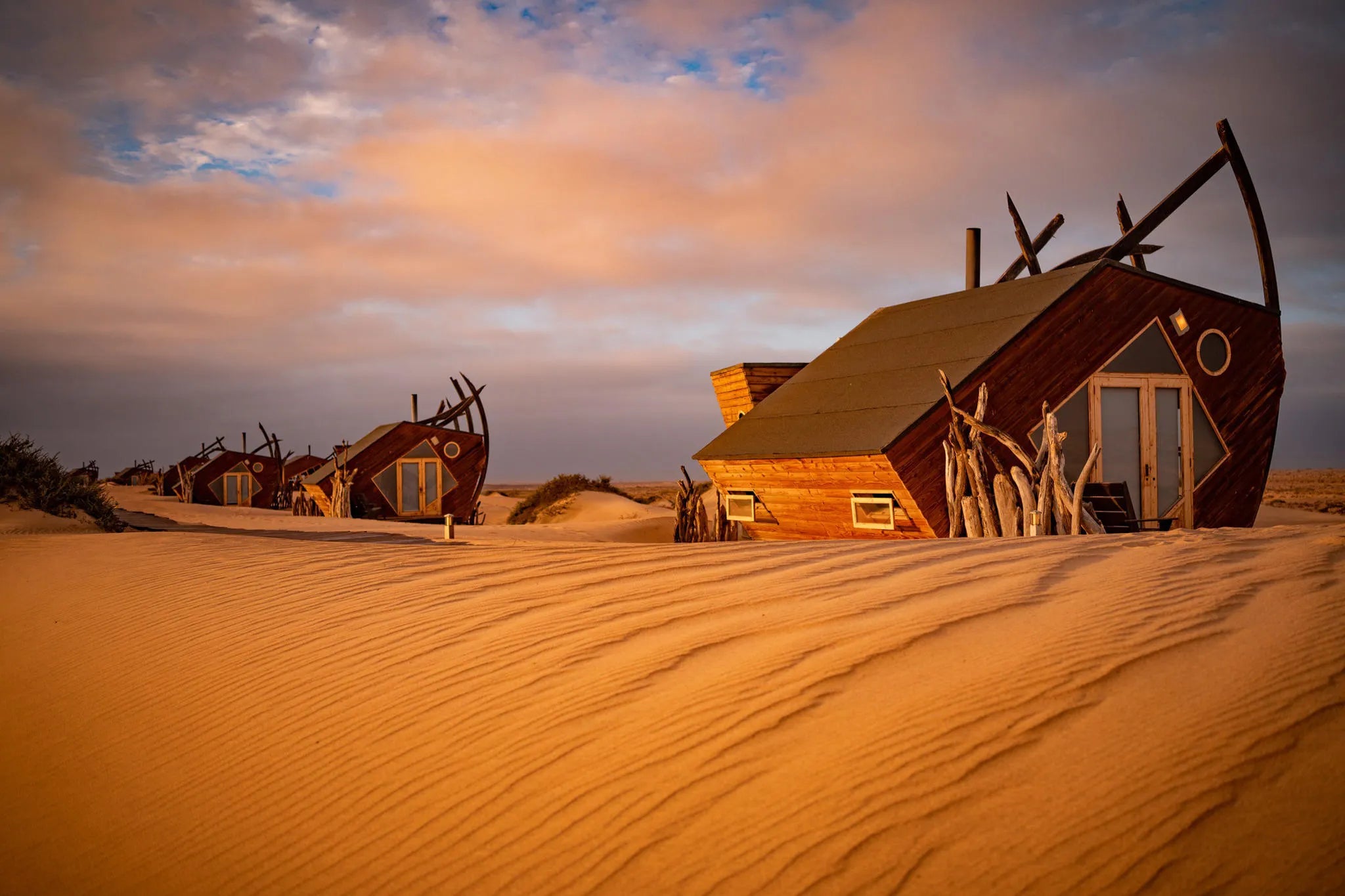 Chalet Views at Shipwreck Lodge, Skeleton Coast, Namibia.