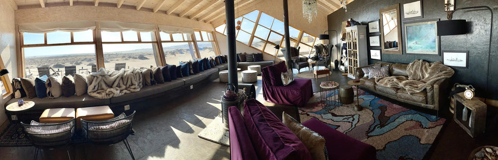 Dining at Shipwreck Lodge, Skeleton Coast, Namibia.