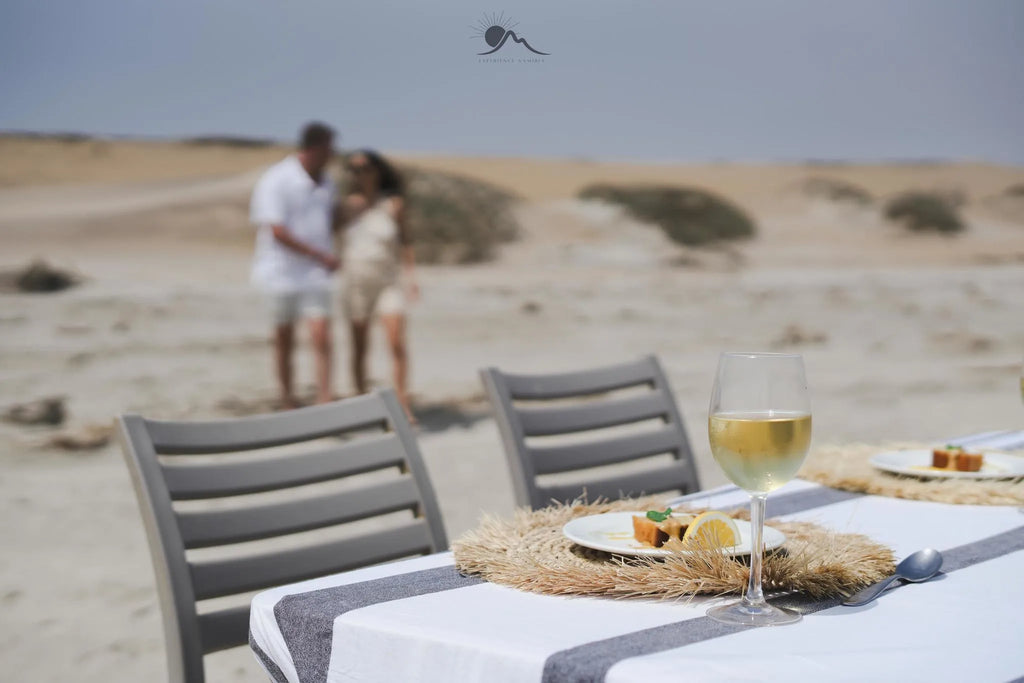 Beach lunch at Shipwreck Lodge, Skeleton Coast, Namibia.