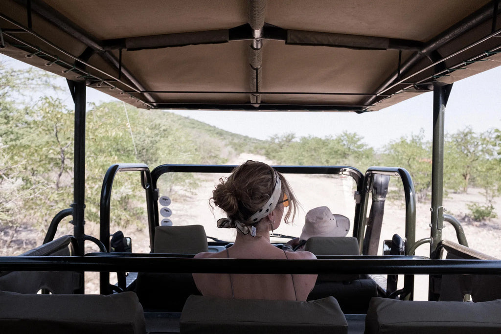 Ongava Game Reserve game drive. at Ongava Lodge, Ongava Private Game Reserve, Namibia.