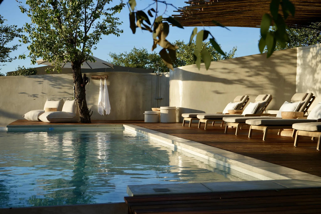 Encounter by Ongava Pool Area at Encounter by Ongava, Ongava Private Game Reserve, Namibia.