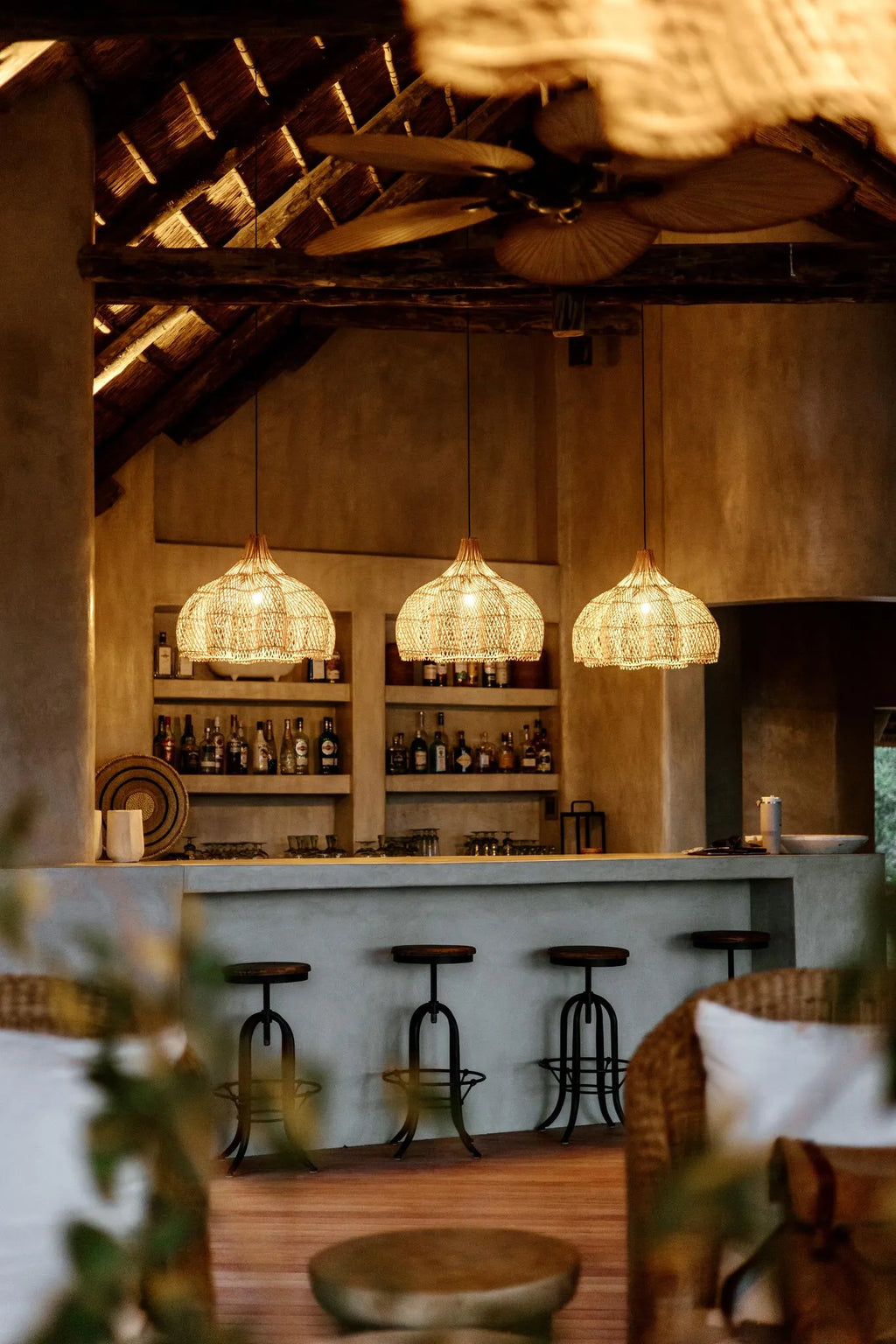 Encounter by Ongava bar at Encounter by Ongava, Ongava Private Game Reserve, Namibia.