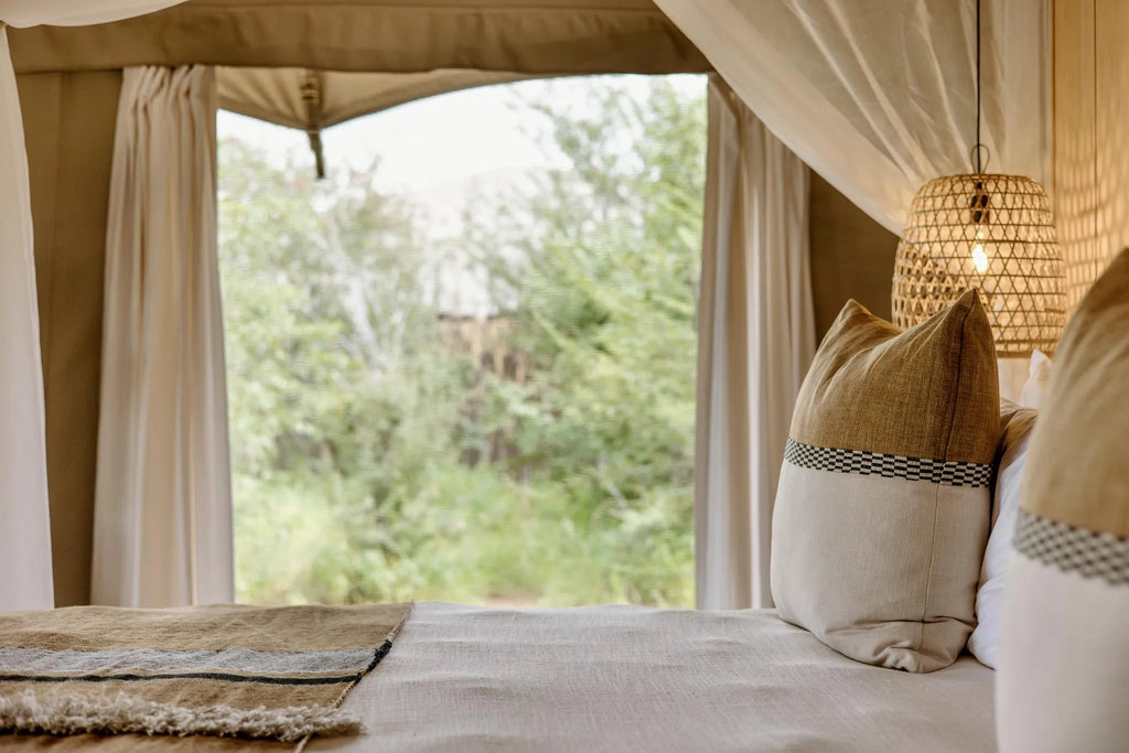 Encounter by Ongava guest tent interior at Encounter by Ongava, Ongava Private Game Reserve, Namibia.