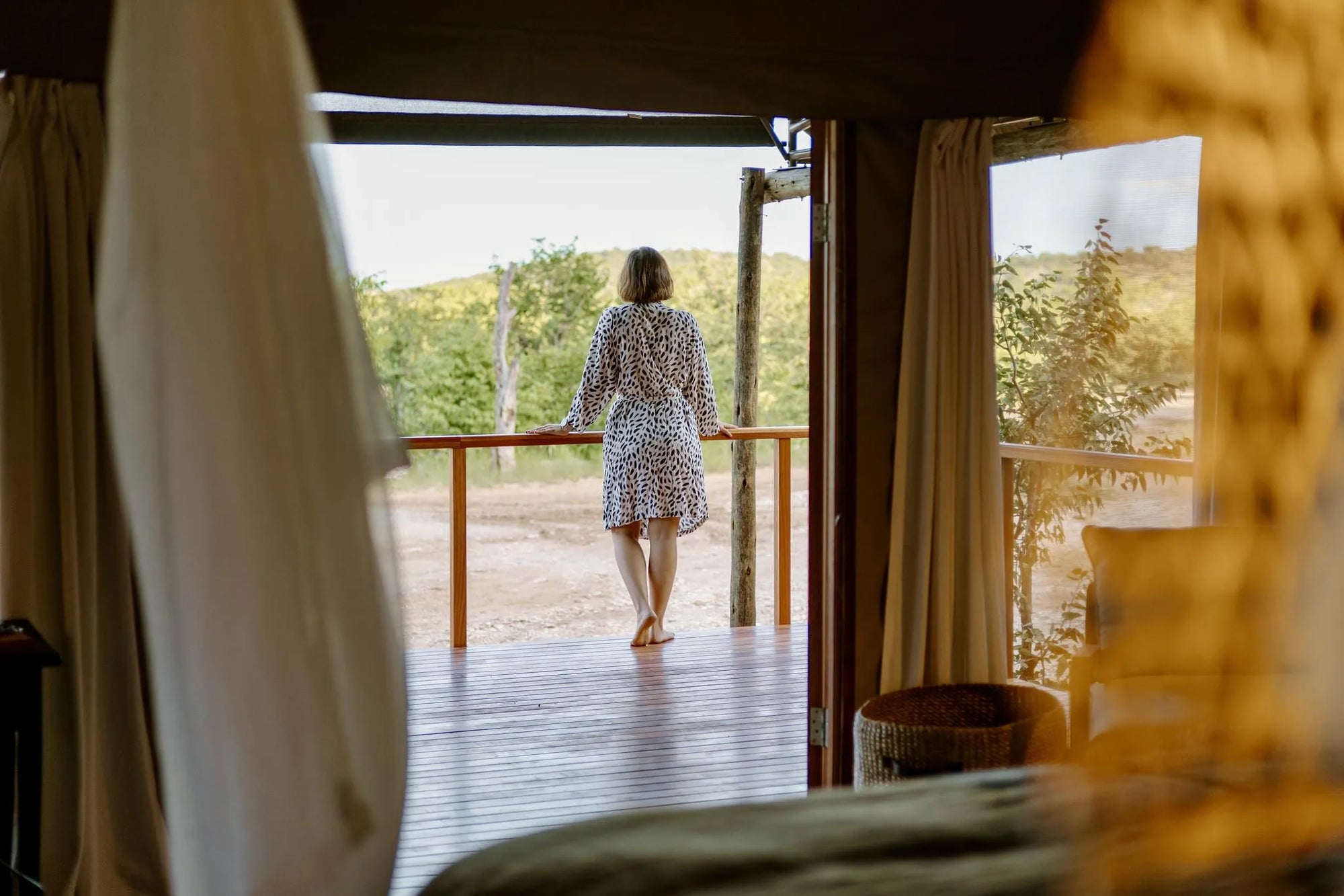 Encounter by Ongava guest private deck at Encounter by Ongava, Ongava Private Game Reserve, Namibia.