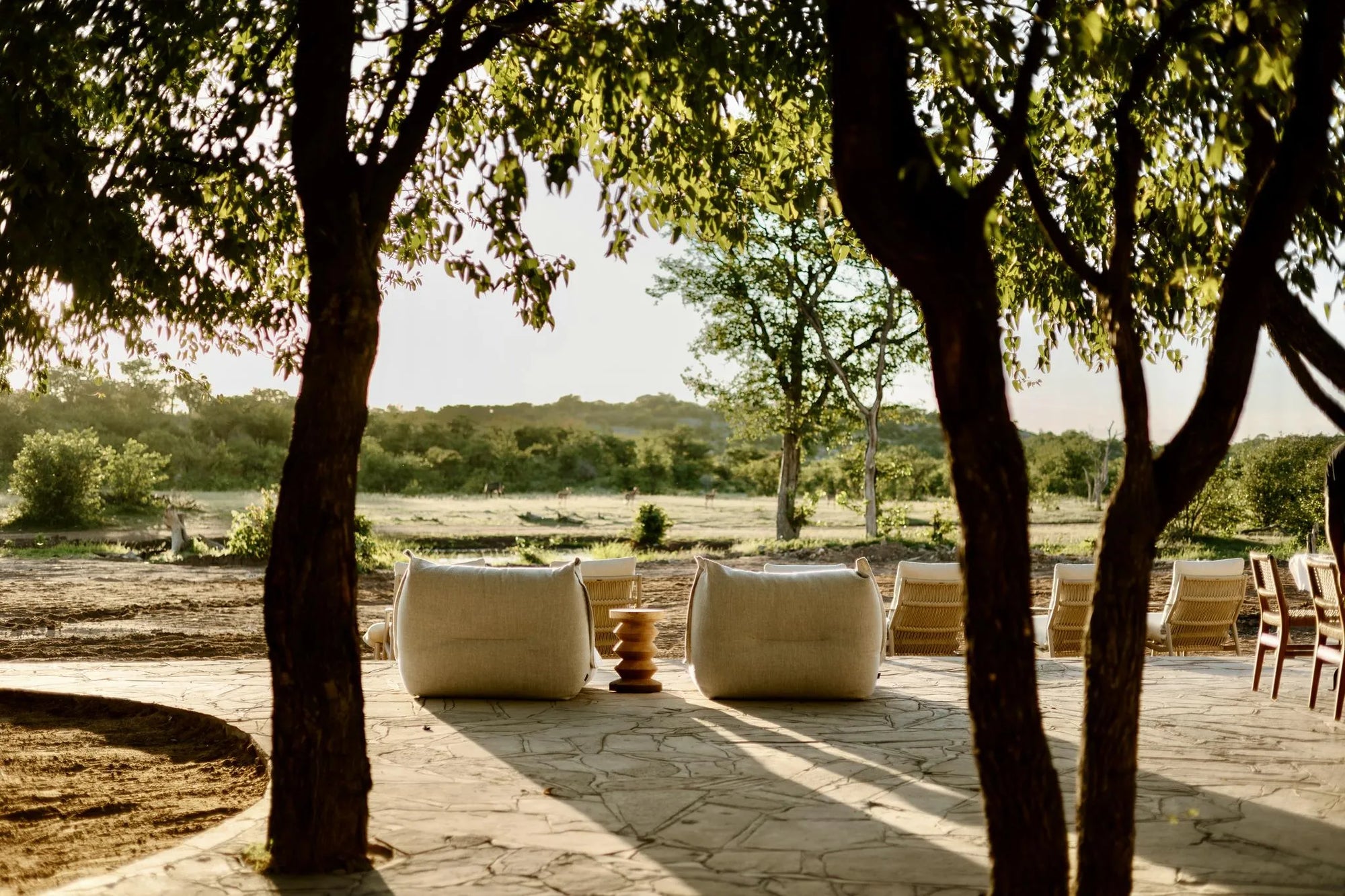 Encounter by Ongava deck at Encounter by Ongava, Ongava Private Game Reserve, Namibia.
