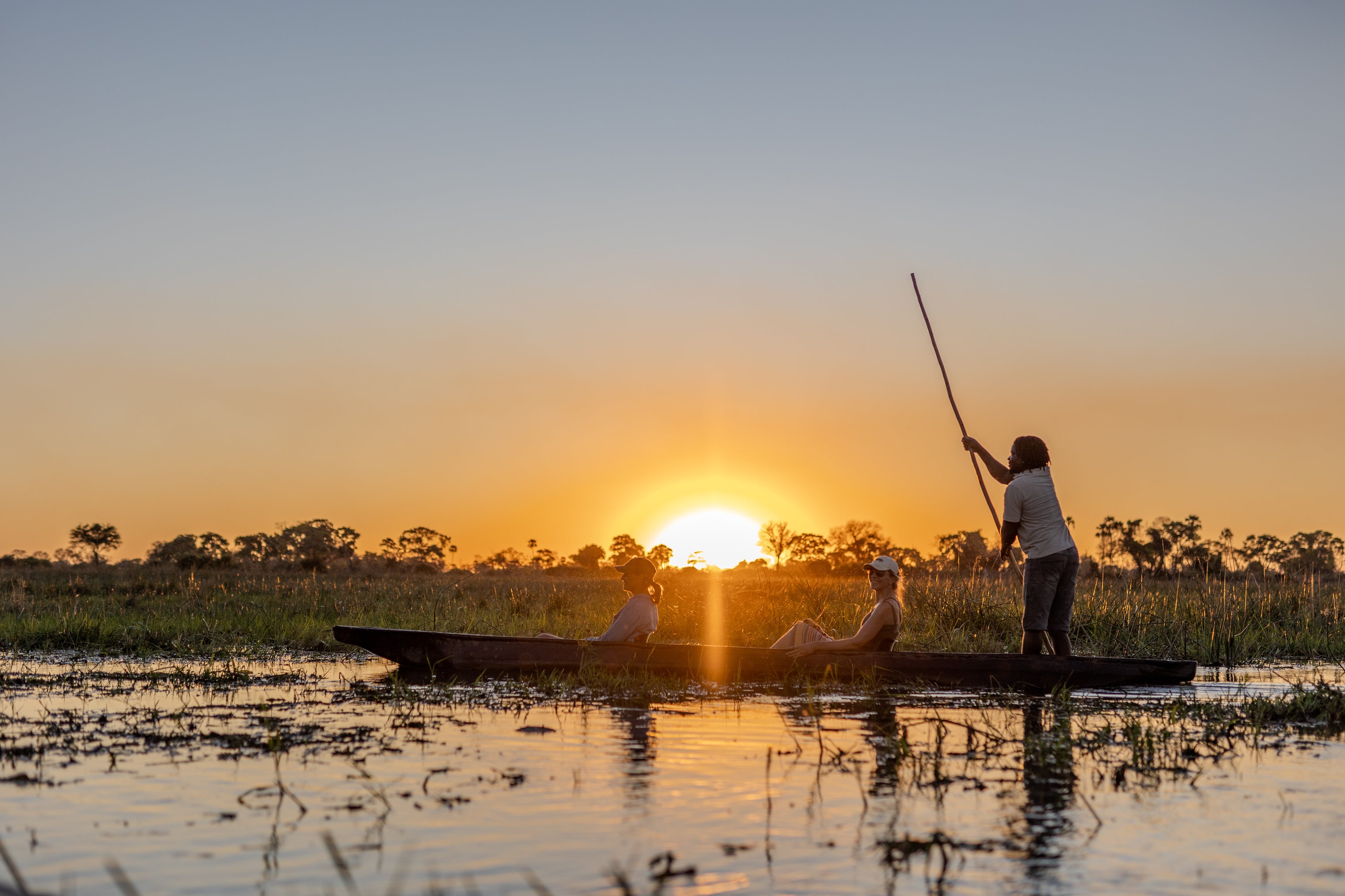 Sunset mokoro safari experience