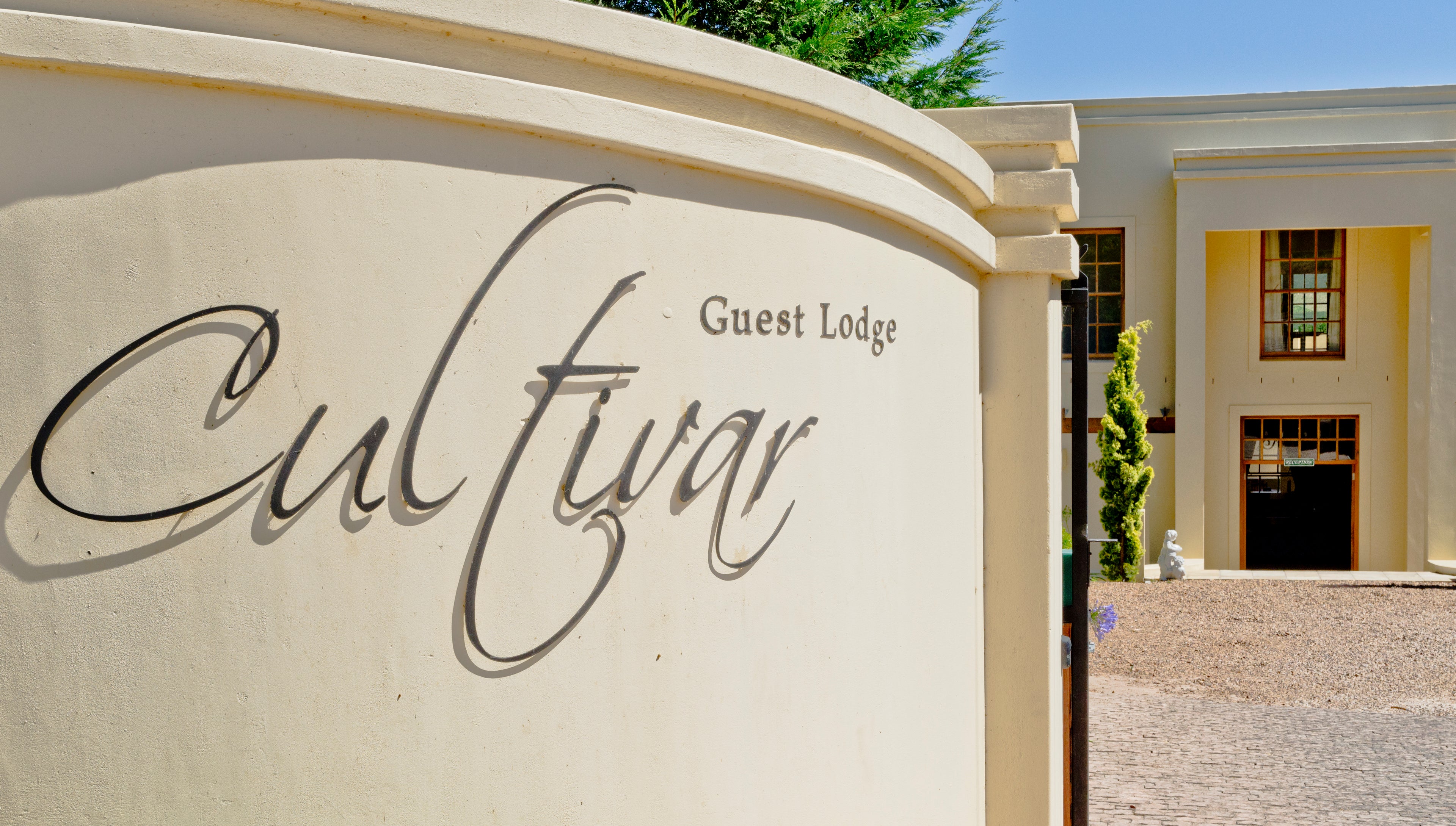 Entrance to Cultivar Guest Lodge.