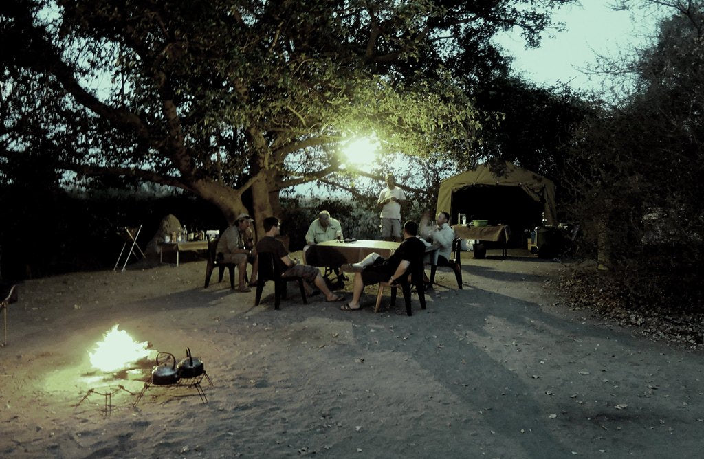 Camp at night