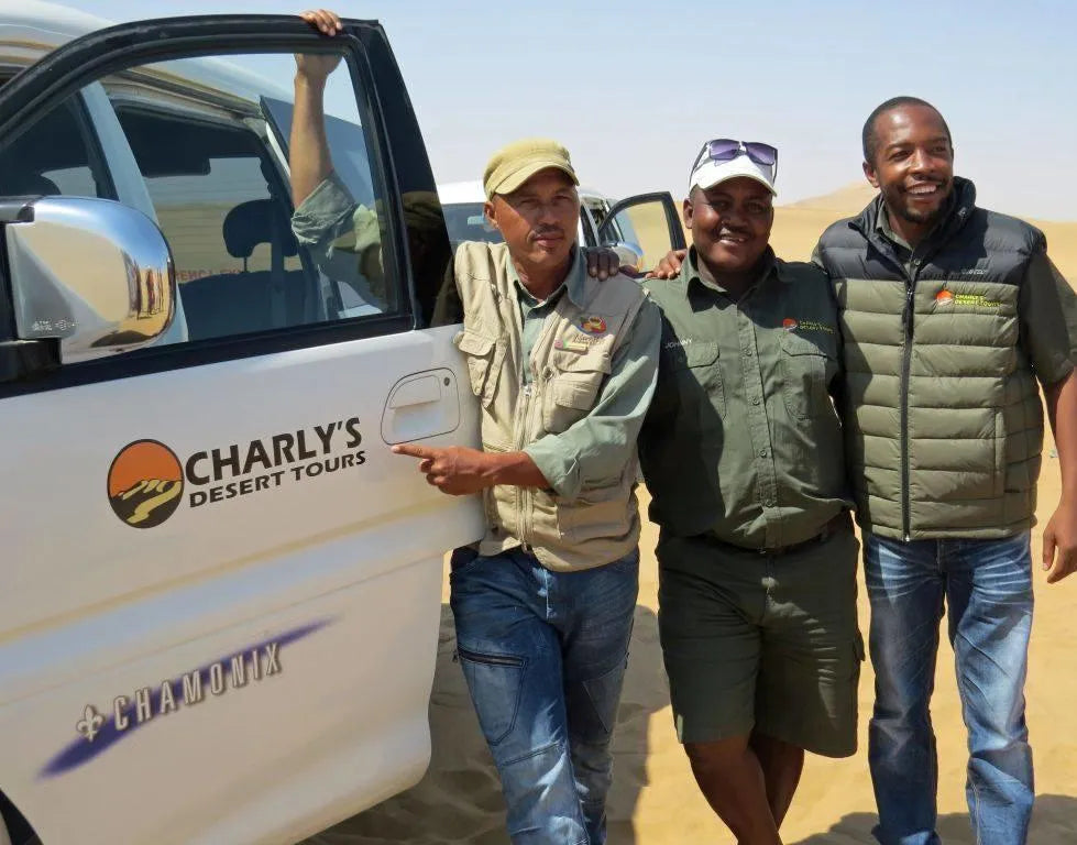 Some ouf our guides at Charly's Desert Tours Living Dunes Experience, Swakopmund, Namibia.