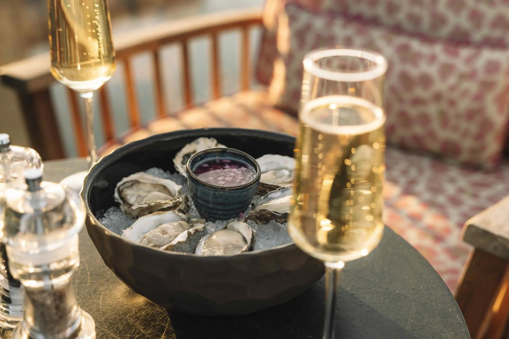 Oysters on The Silo Rooftop at The Silo Hotel, Cape Town, South Africa.