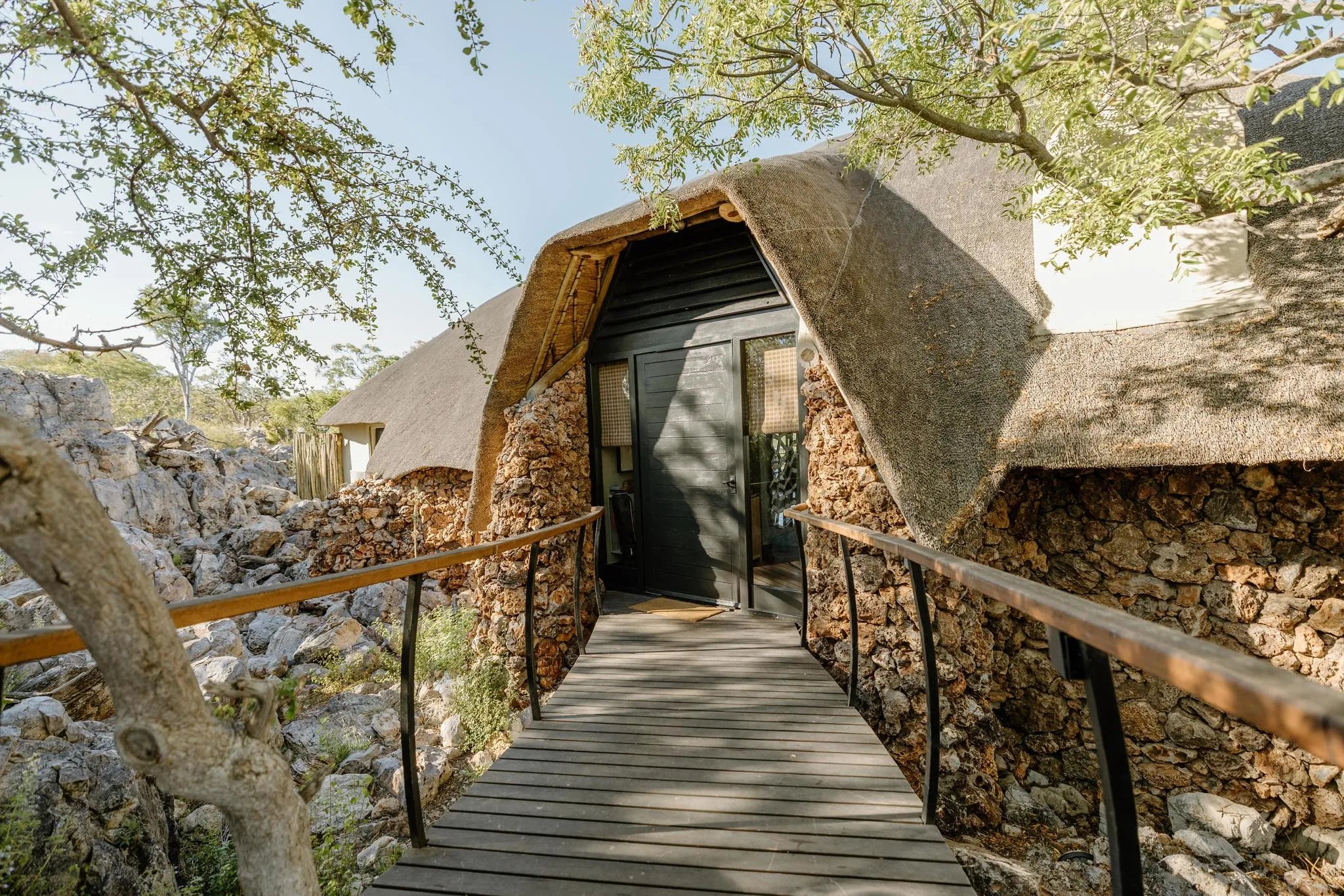 Outside Villa Entrance at Horizon by Ongava, Ongava Private Game Reserve, Namibia.