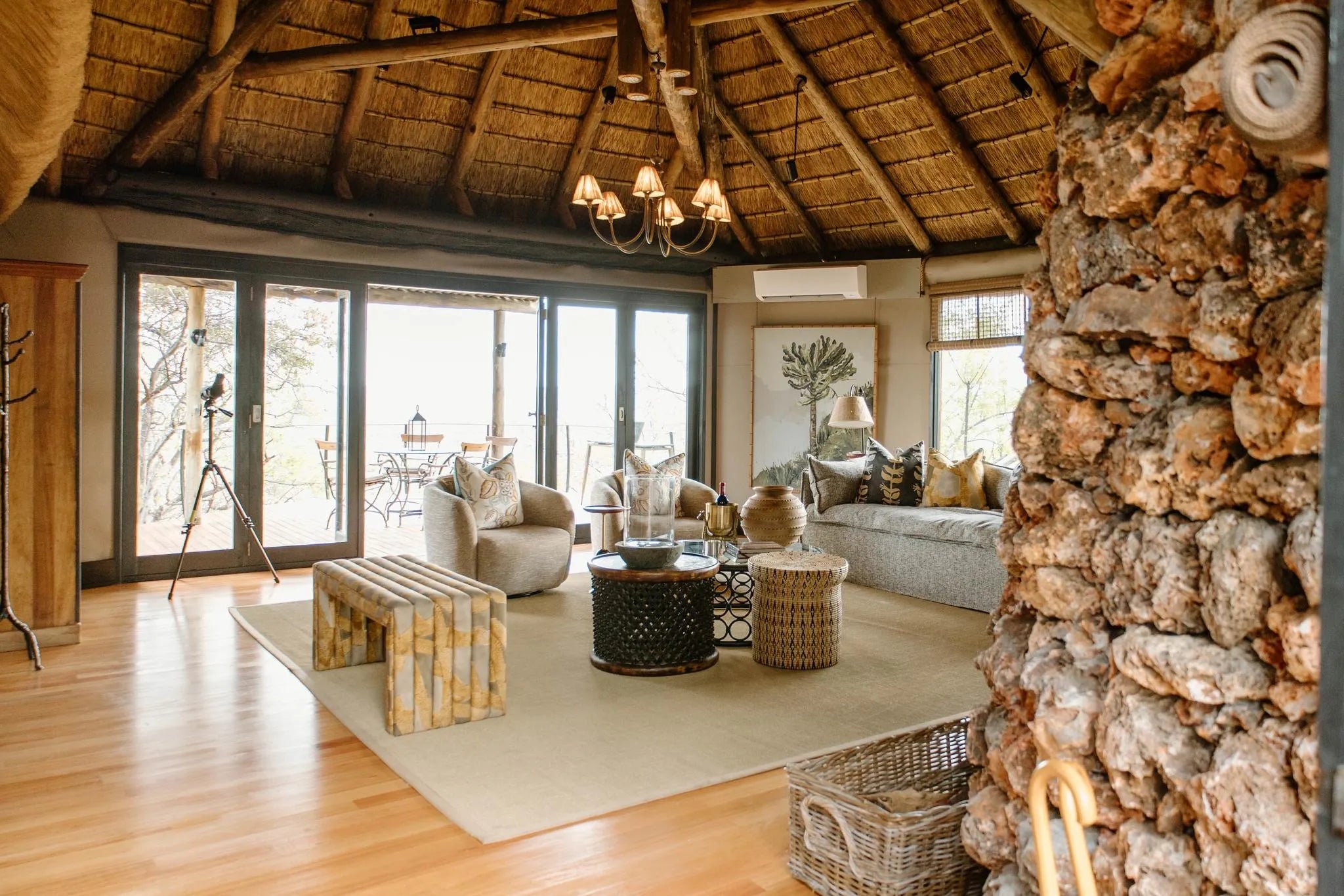 Lounge Interior at Horizon by Ongava, Ongava Private Game Reserve, Namibia.
