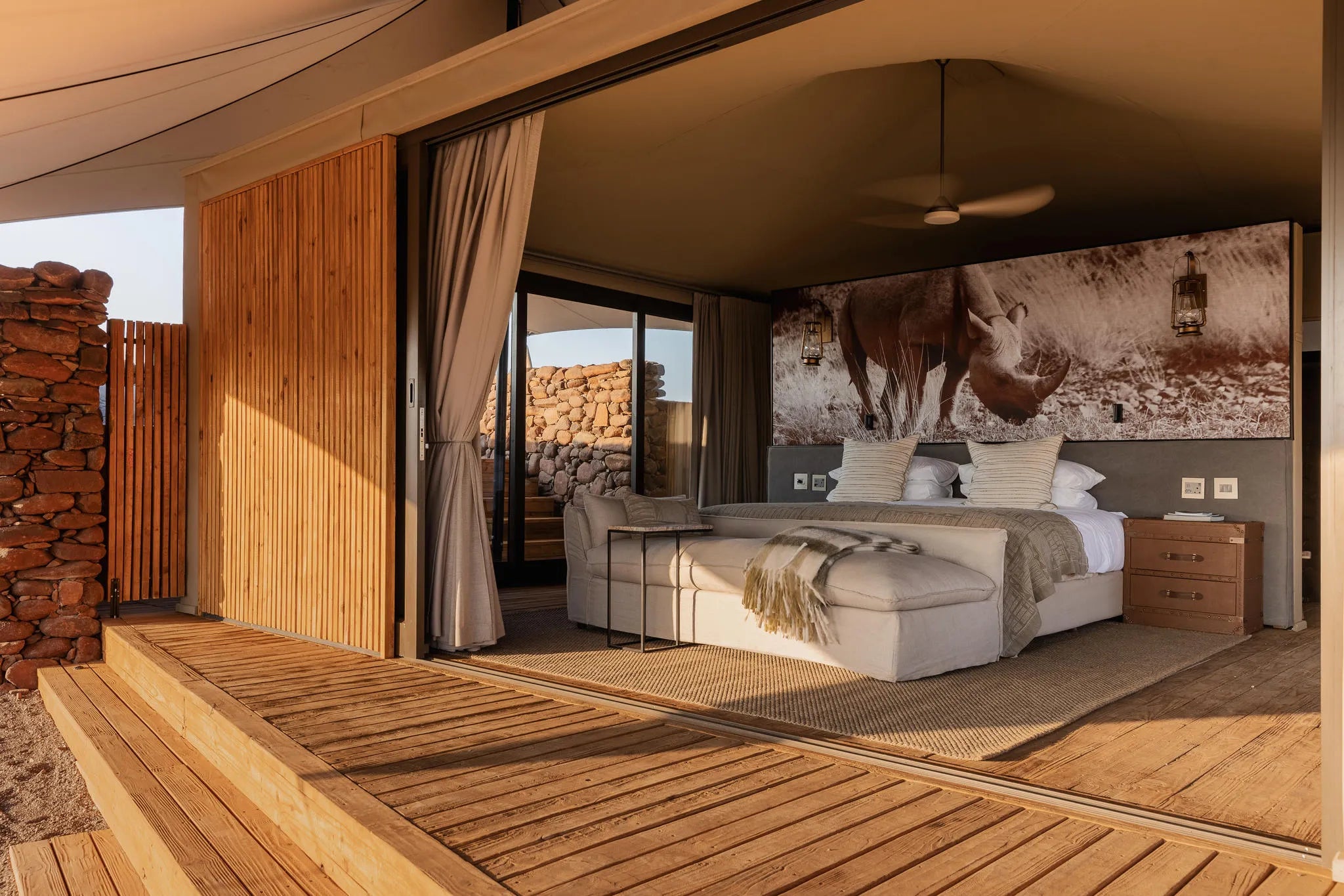 Accommodation at Wilderness Desert Rhino Camp