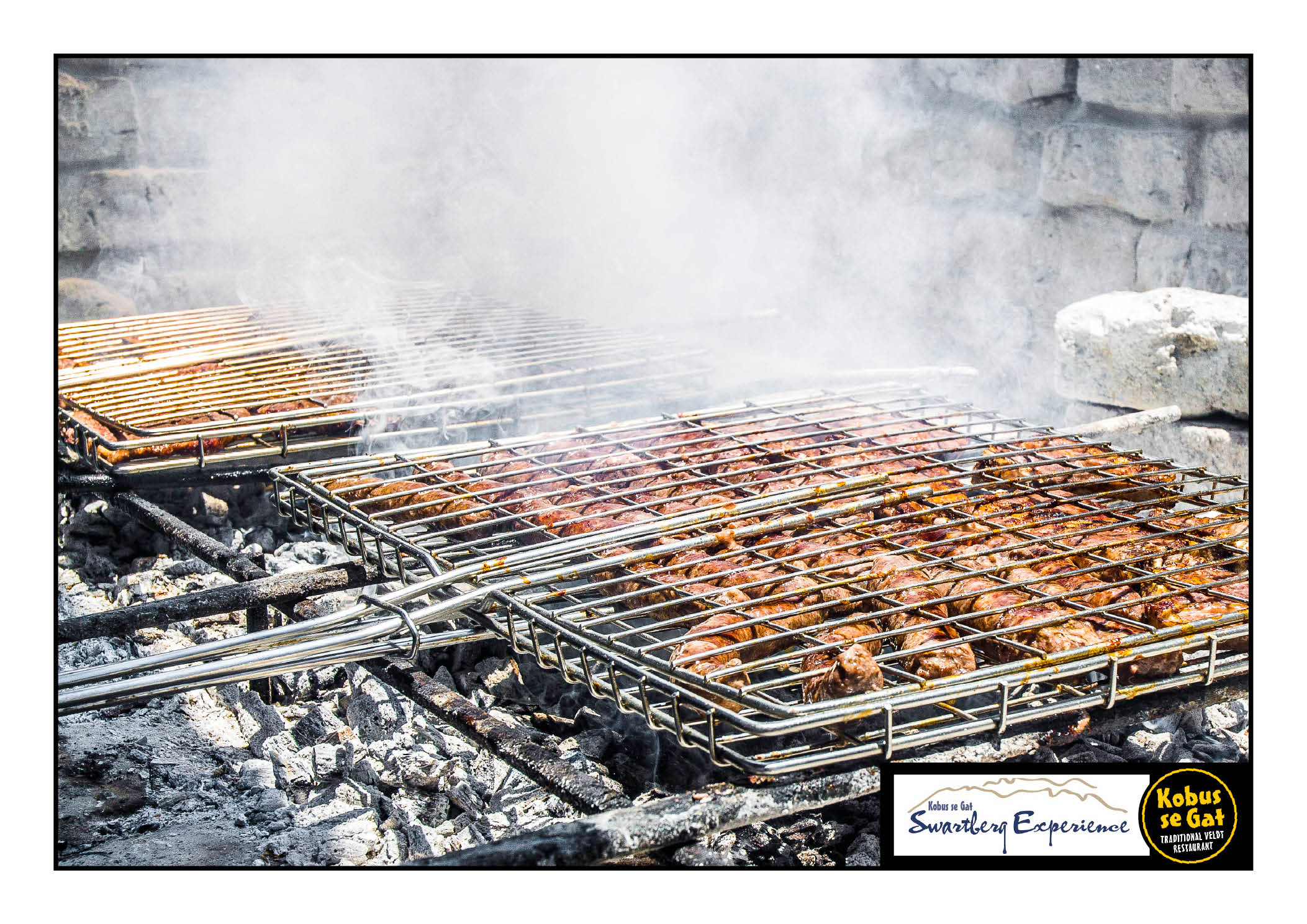 Meet is prepared on the coals