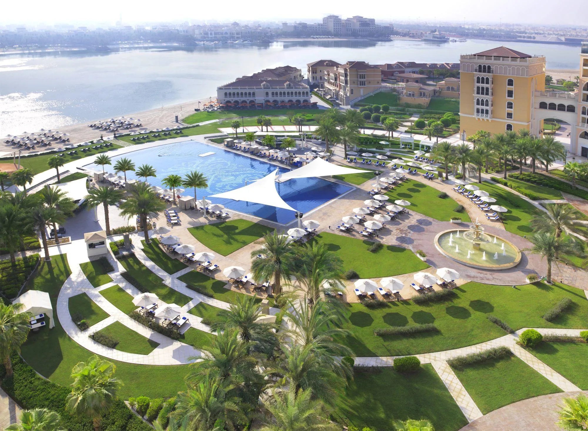 Resort View at The Ritz-Carlton Abu Dhabi Grand Canal, Abu Dhabi, United Arab Emirates.