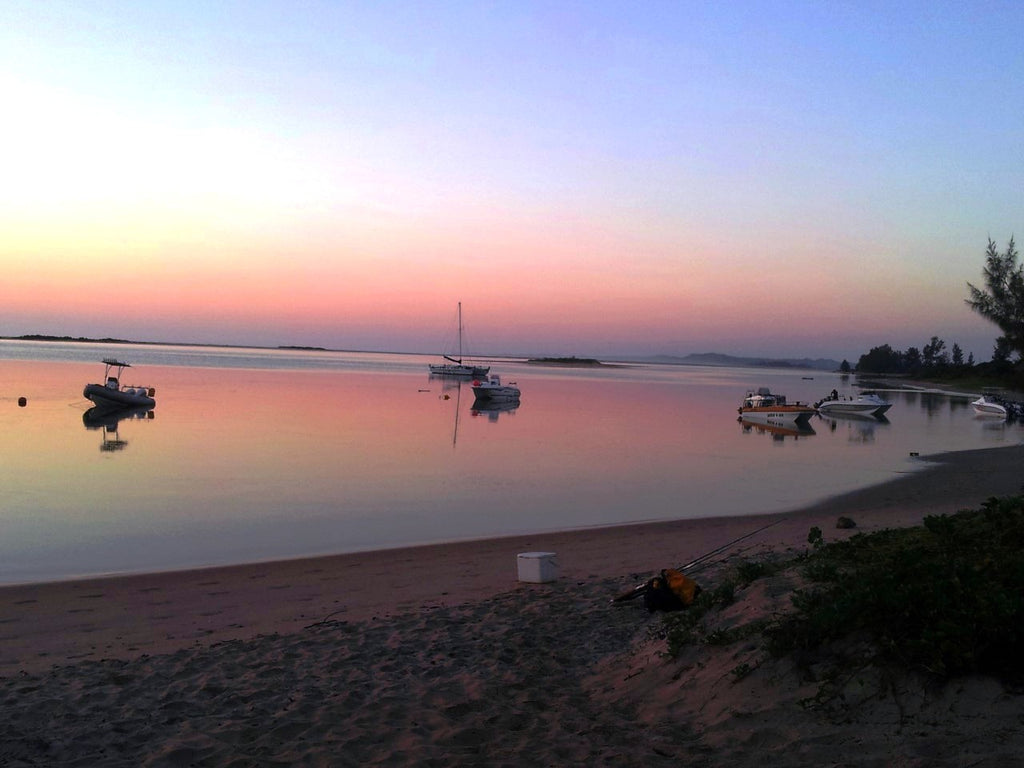 Amazing sunrises and boats anchored in the water