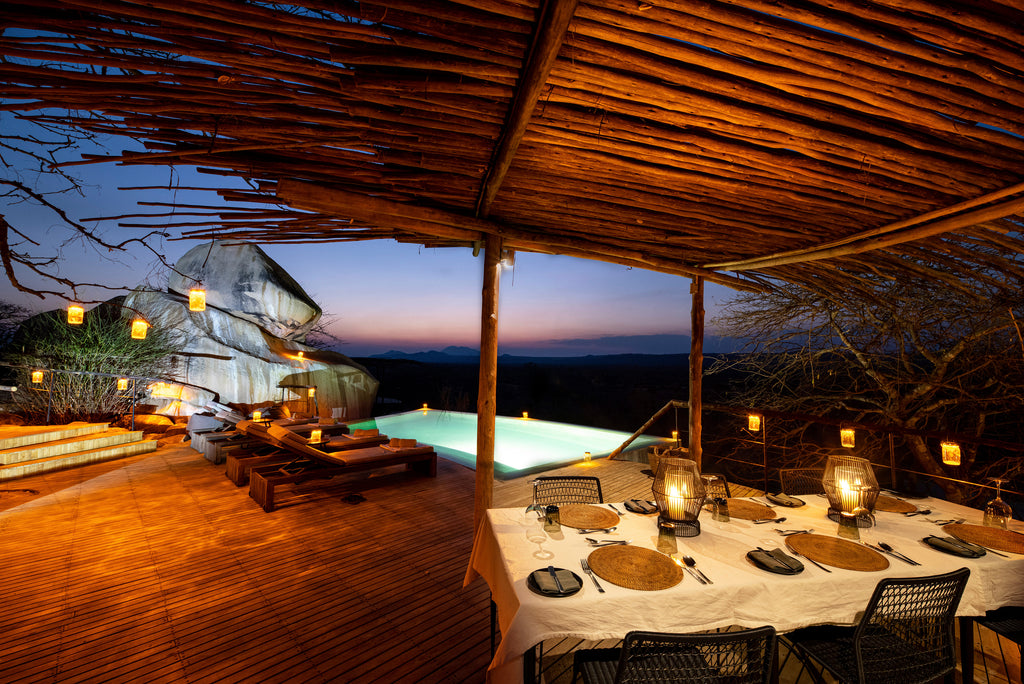 Jabali Ridge - Dinner Set Up By the Pool